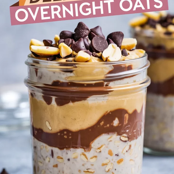 🍫🥜 Kid-Approved Chocolate Peanut Butter Overnight Oats – A Yummy Breakfast Treat 🥣✨ Start your school mornings with creamy oats, rich chocolate, and smooth peanut butter—kid-friendly and ready to grab and go! 💛🌟