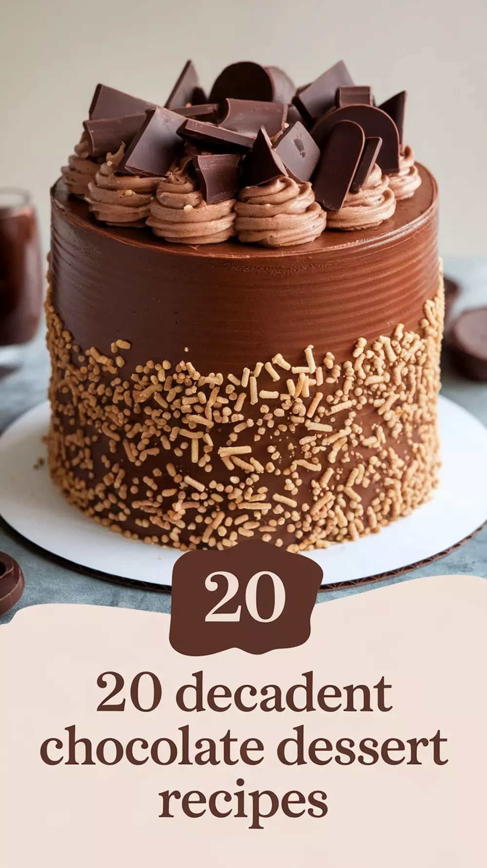 🍫 20 Chocolate Dessert Recipes to Satisfy Your Cravings 🍩 Calling all chocolate lovers! These indulgent desserts are packed with rich cocoa flavor that’s perfect for any occasion.