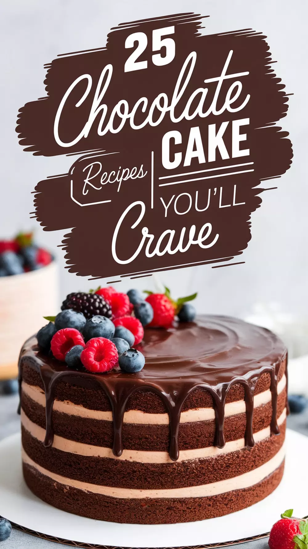 🍫 25 Chocolate Cake Recipes You’ll Crave	Rich, decadent, and oh-so-chocolaty, these cakes are perfect for dessert lovers! Bake one for your next party or sweet treat indulgence.
