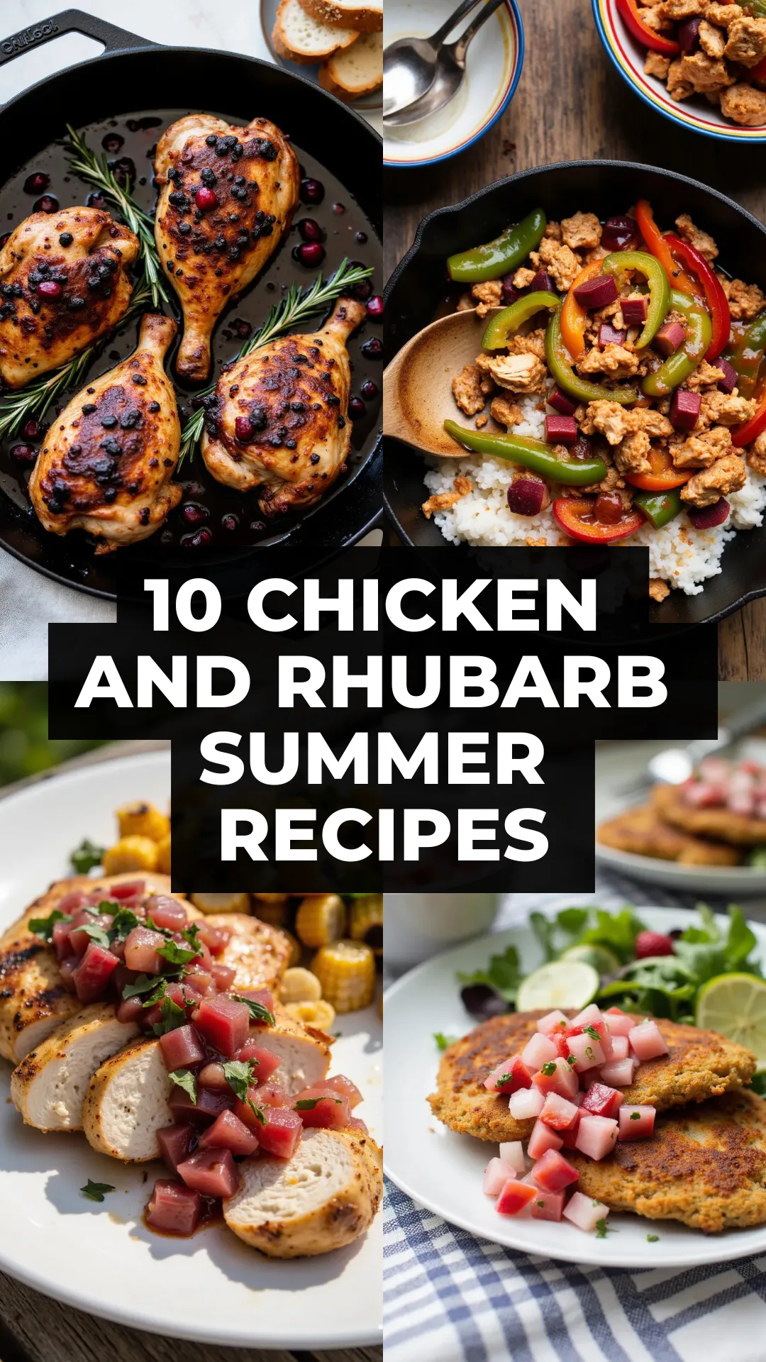 Looking for fresh summer dinner ideas? These 10 chicken and rhubarb recipes are bursting with bold, seasonal flavor! From BBQ chicken to tangy stir fry, you’ll love how rhubarb transforms your summer meals.