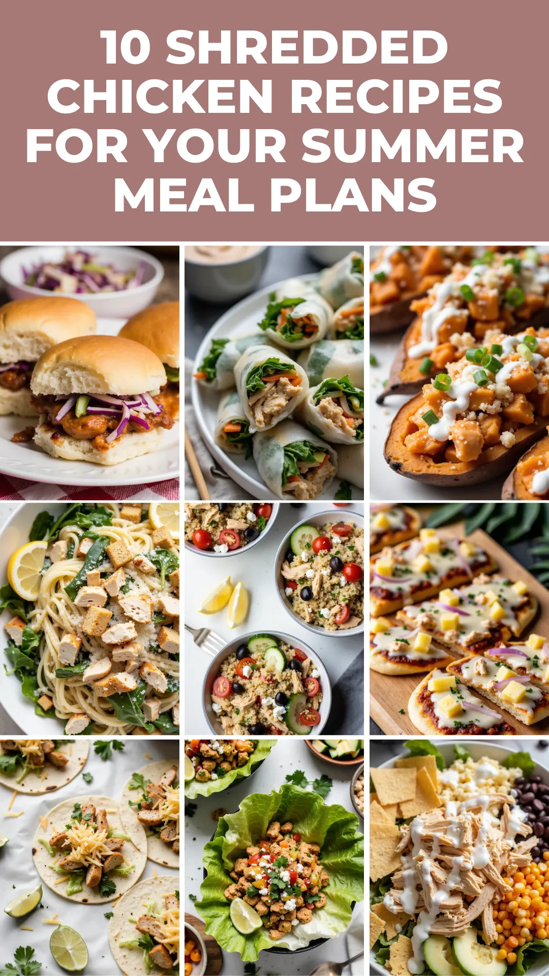 Busy summer nights call for easy, no-stress meals — and these 10 shredded chicken recipes are the answer! From BBQ sliders to cool lettuce wraps, these dinners are fast, fresh, and totally kid-approved. Use leftover or rotisserie chicken to whip up meals in 30 minutes or less, with pantry staples and zero oven drama. Perfect for busy moms juggling camp drop-offs, pool days, and everything in between!
