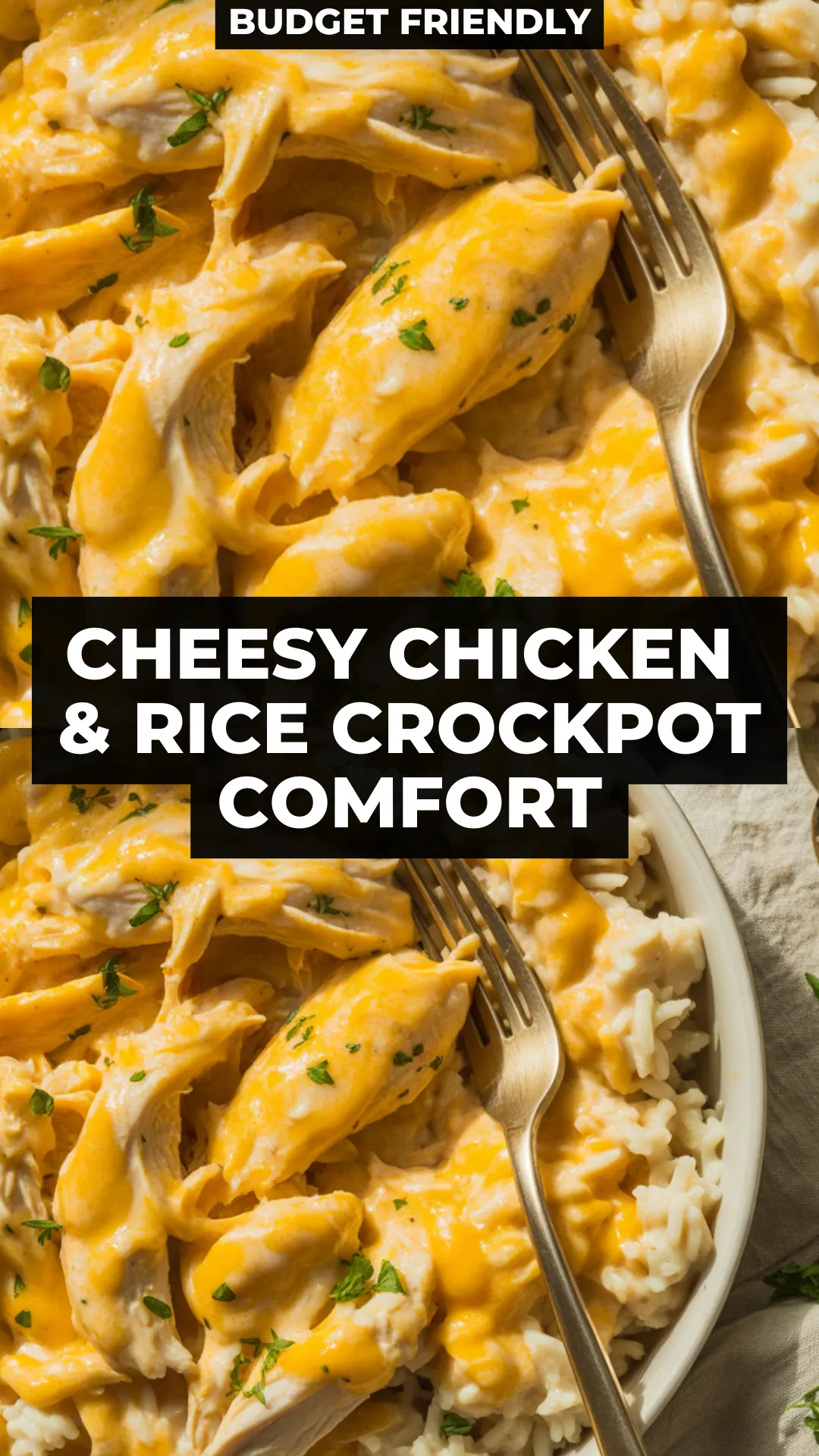This Cheesy Chicken & Rice Crockpot Comfort is everything you want in budget friendly meals: affordable, family-approved, and full of flavor. Perfect for moms juggling busy schedules and tight budgets—this is slow cooker magic at its best!