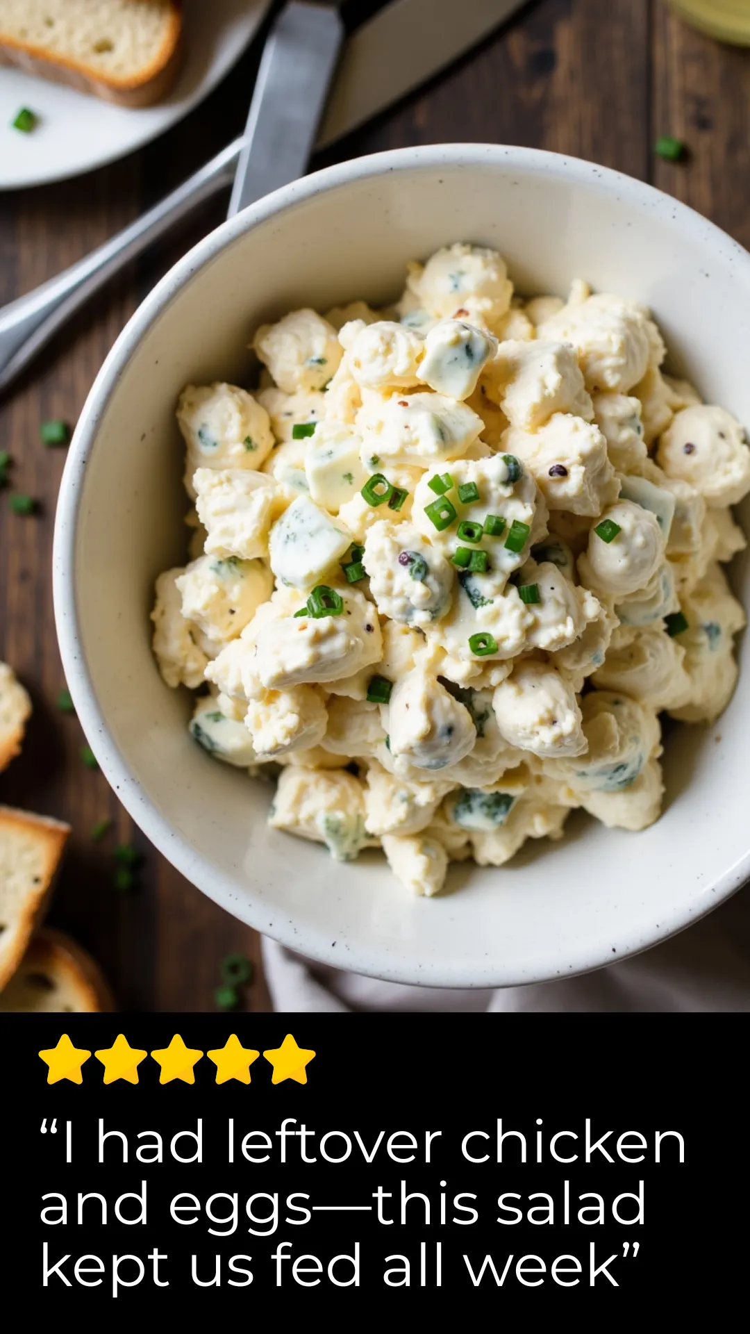 Turn fridge staples into something crave-worthy! This chicken egg salad recipe is one of my favorite frugal meals—uses rotisserie chicken, boiled eggs, and pantry basics to keep everyone fed.