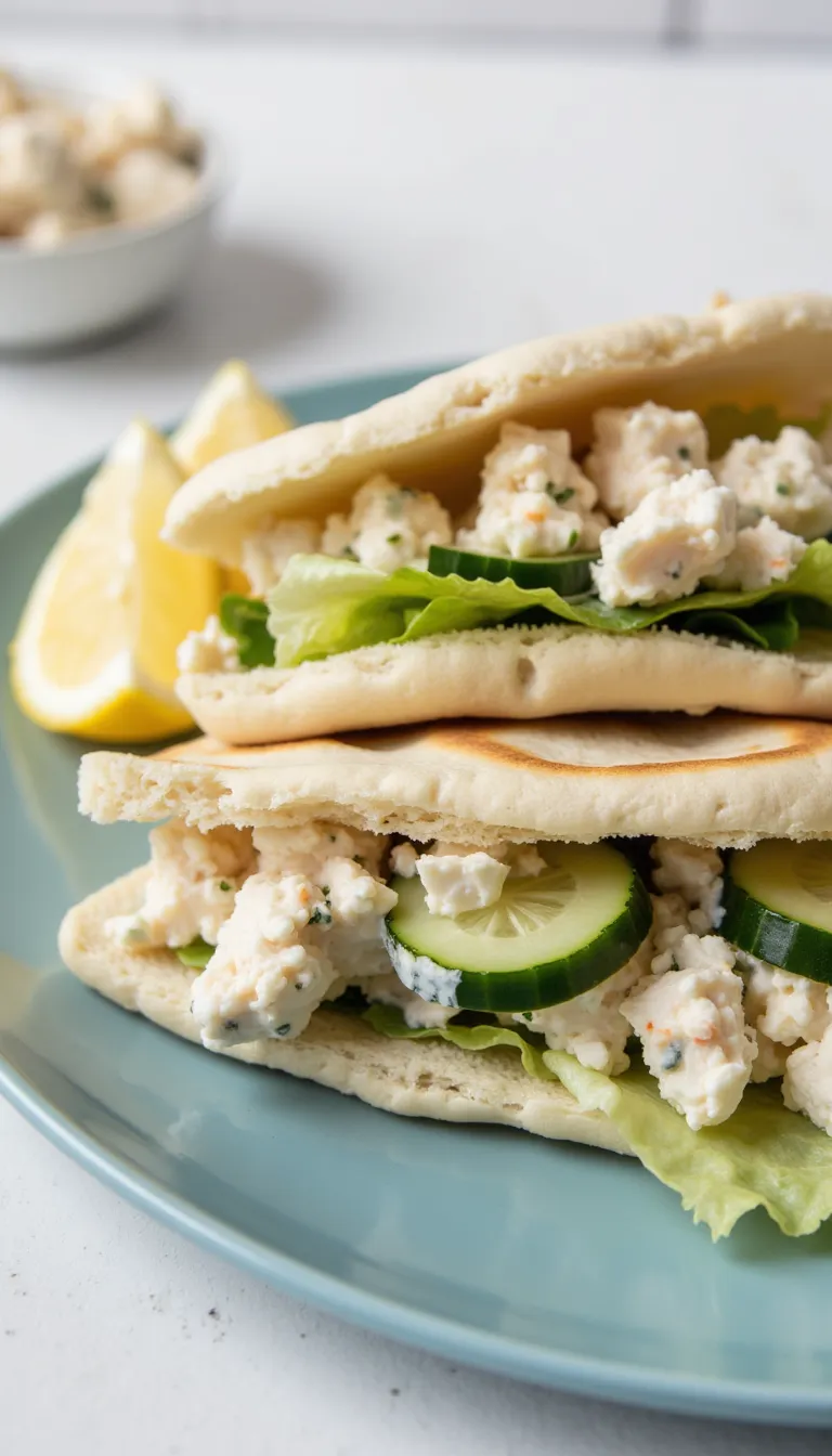 These creamy Chicken Cucumber Pitas are a fresh, no-fuss dinner perfect for hot summer nights!
