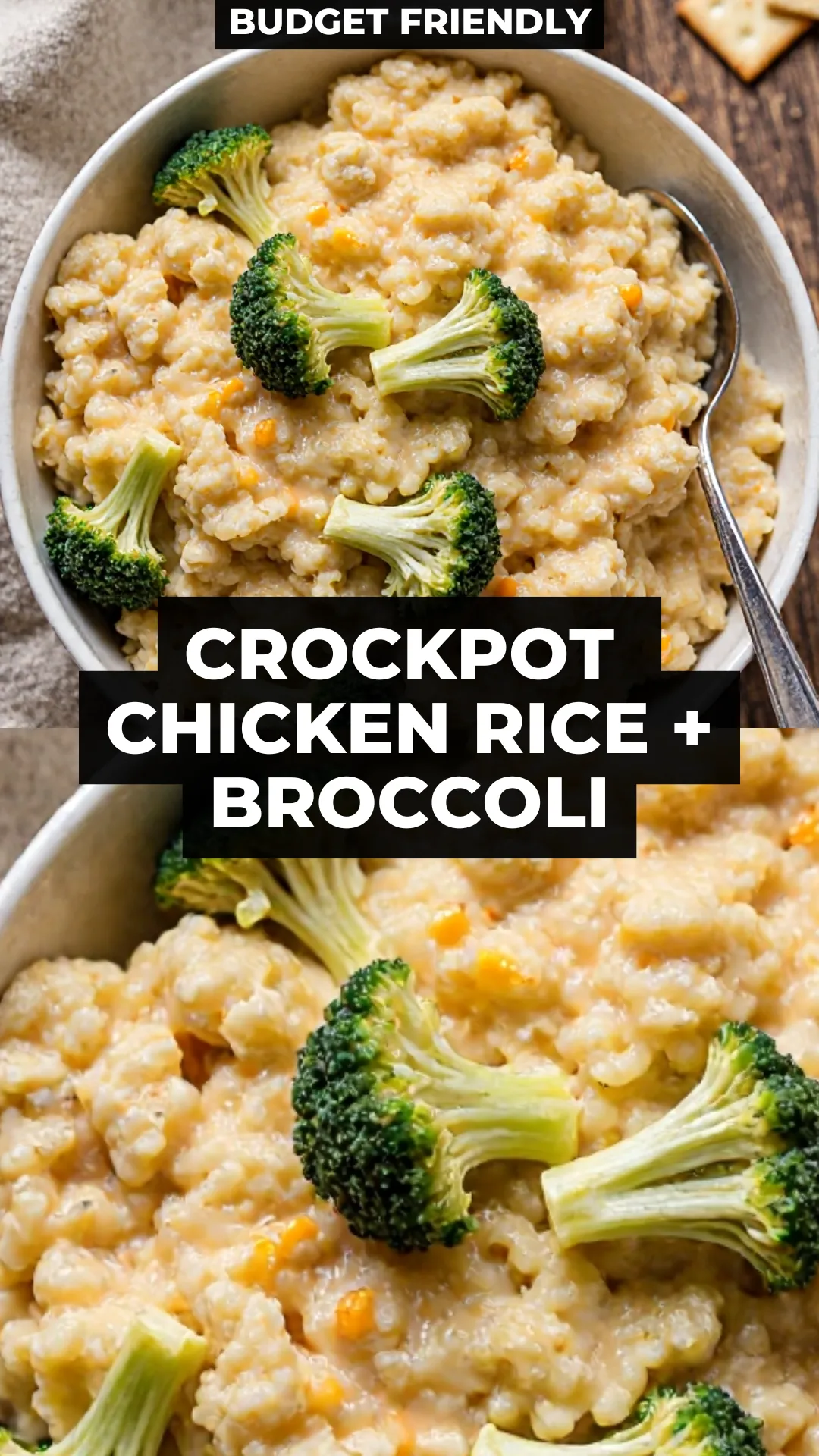 Need dinner to practically make itself tonight? This crockpot chicken, rice, and broccoli is the ultimate struggle meal—just toss it in and walk away. Creamy, cheesy, and made with budget staples your family already loves.