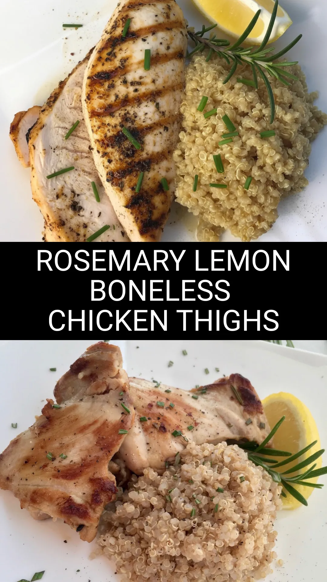 Quick & Elegant Chicken Recipe Need a fast, flavor-packed dinner? Try these Boneless Rosemary Lemon Chicken Thighs—ready in 30 minutes and full of zesty, savory goodness. A go-to recipe for easy weeknight elegance. #QuickDinners #LemonHerbChicken #EasyChickenThighs #SimpleMeals #FreshRecipes