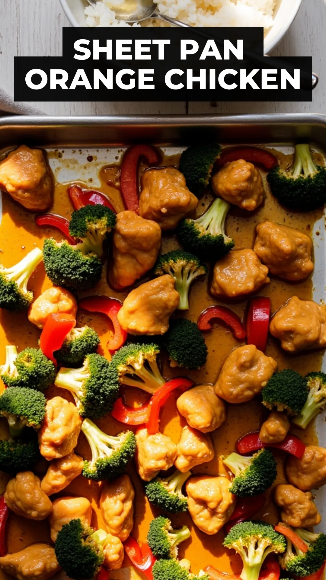 Sheet pan dinners are a struggle meal lifesaver, and this orange chicken is no exception! Just bake, toss in homemade sauce, and serve over rice for a takeout-style dinner that’s cheaper, faster, and way easier than delivery.