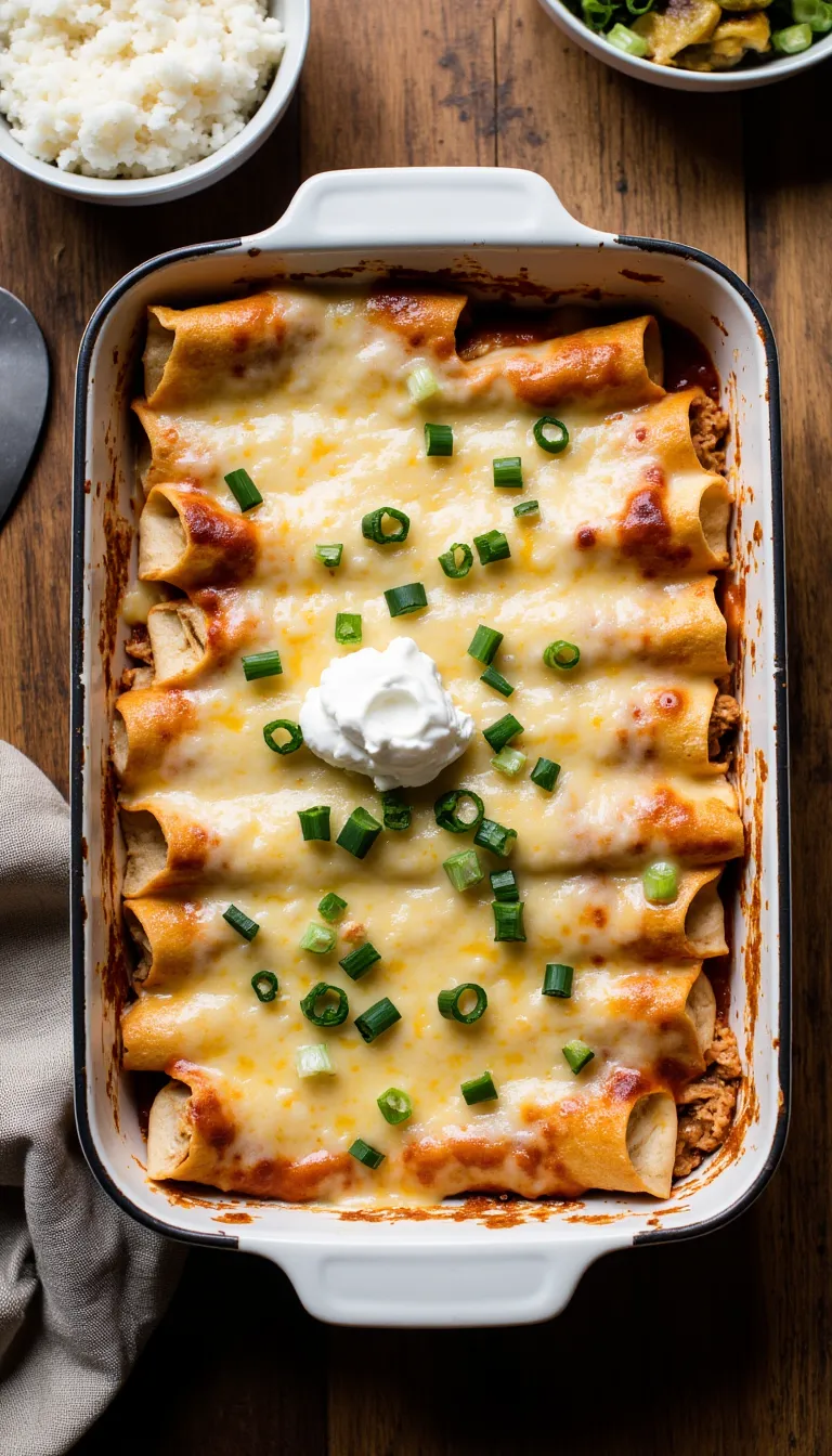 Looking for a cozy frugal meal the whole family will devour? This creamy chicken enchilada bake uses just a few budget ingredients and delivers big flavor with zero fuss.