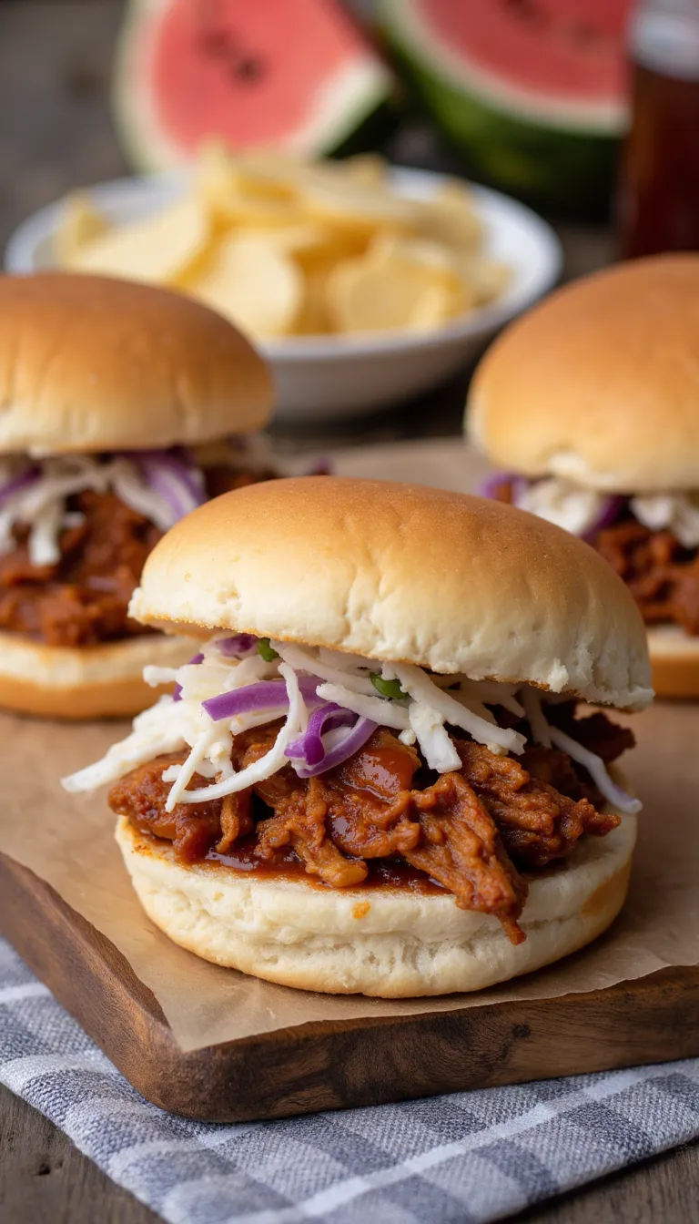 Let the slow cooker do the work with these Shredded Chicken Sandwiches — perfect for summer nights, meal prepping, or low-fuss family dinners.

