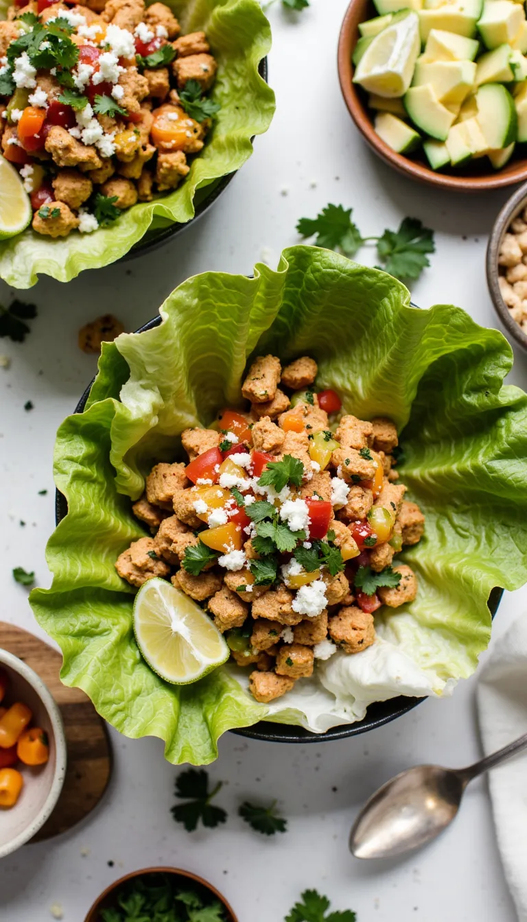 Healthy and fun Southwest Chicken Lettuce Wraps — no cooking needed and totally customizable!
