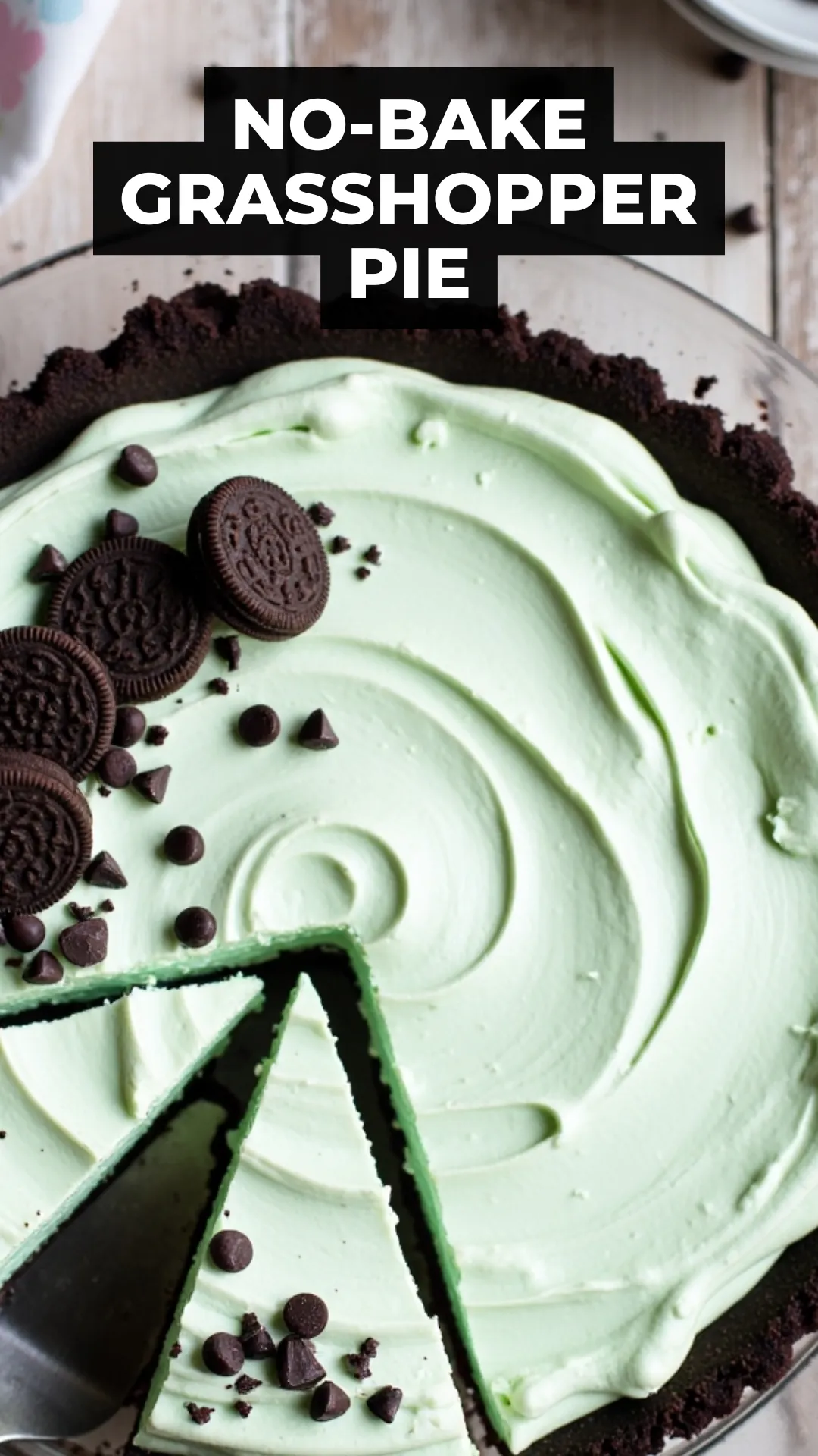 Easy desserts to make at home don’t get better than this! With a chocolate cookie crust, fluffy peppermint filling, and zero baking required, this grasshopper pie is a cool crowd-pleaser every time.