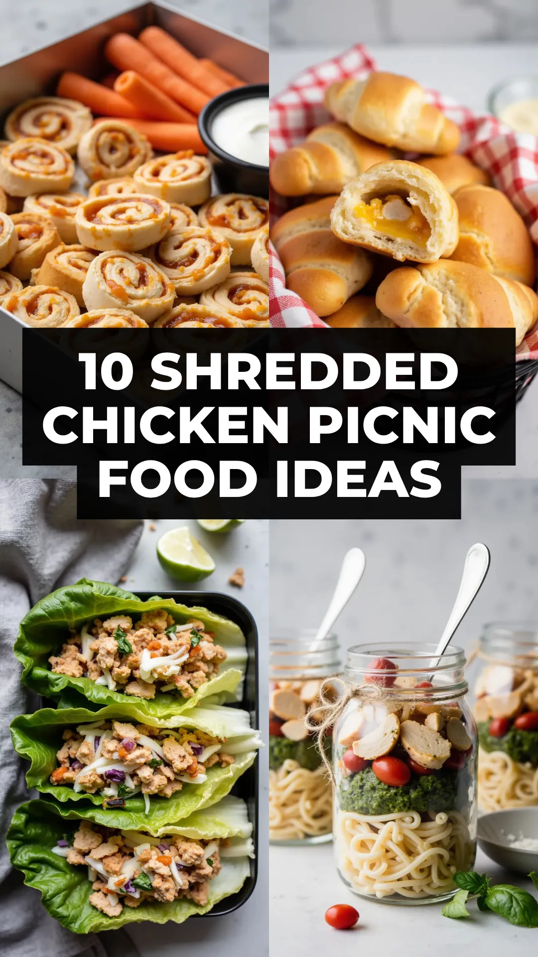 Take your next picnic up a notch with these 10 shredded chicken recipe ideas! Easy, make-ahead, and perfect for warm weather — from wraps to sandwiches and everything in between.