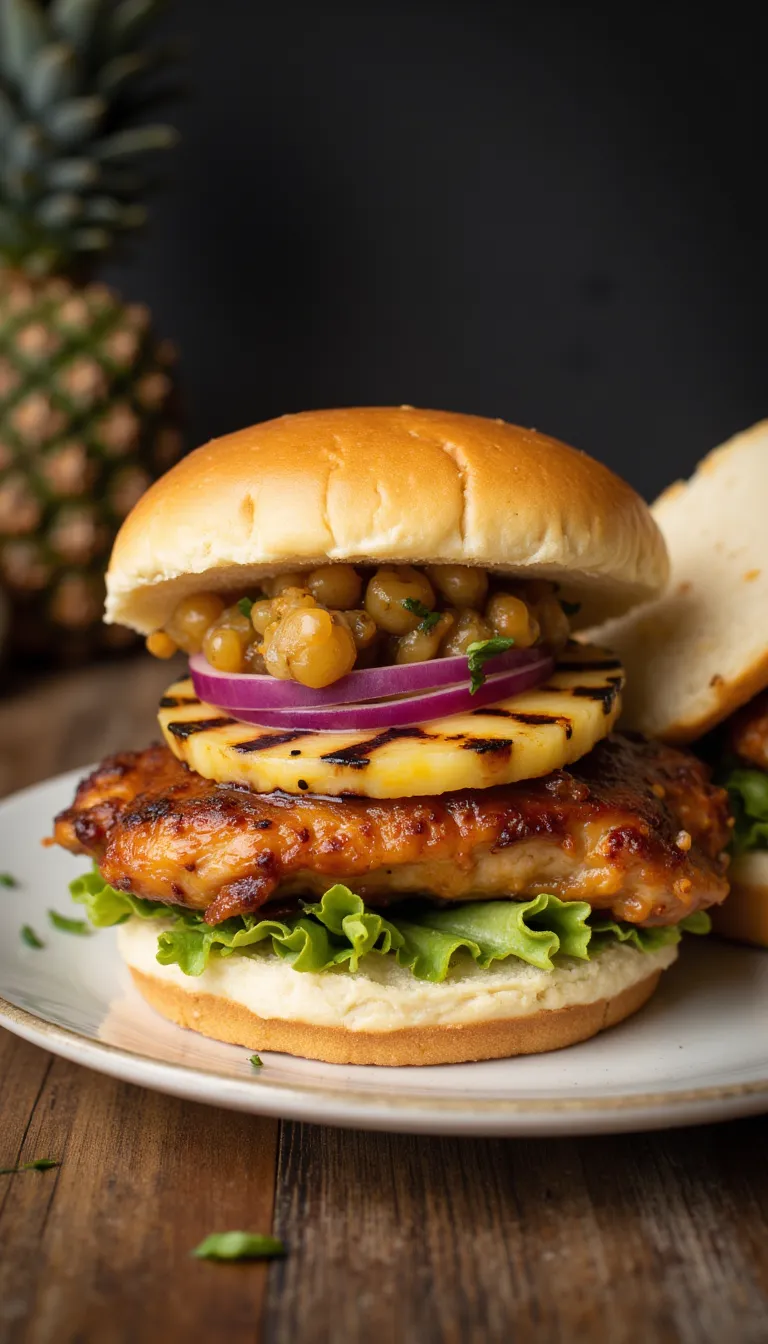 These Hawaiian Teriyaki Chicken Burgers are a vacation on a bun — sweet, salty, and totally summer-ready!
