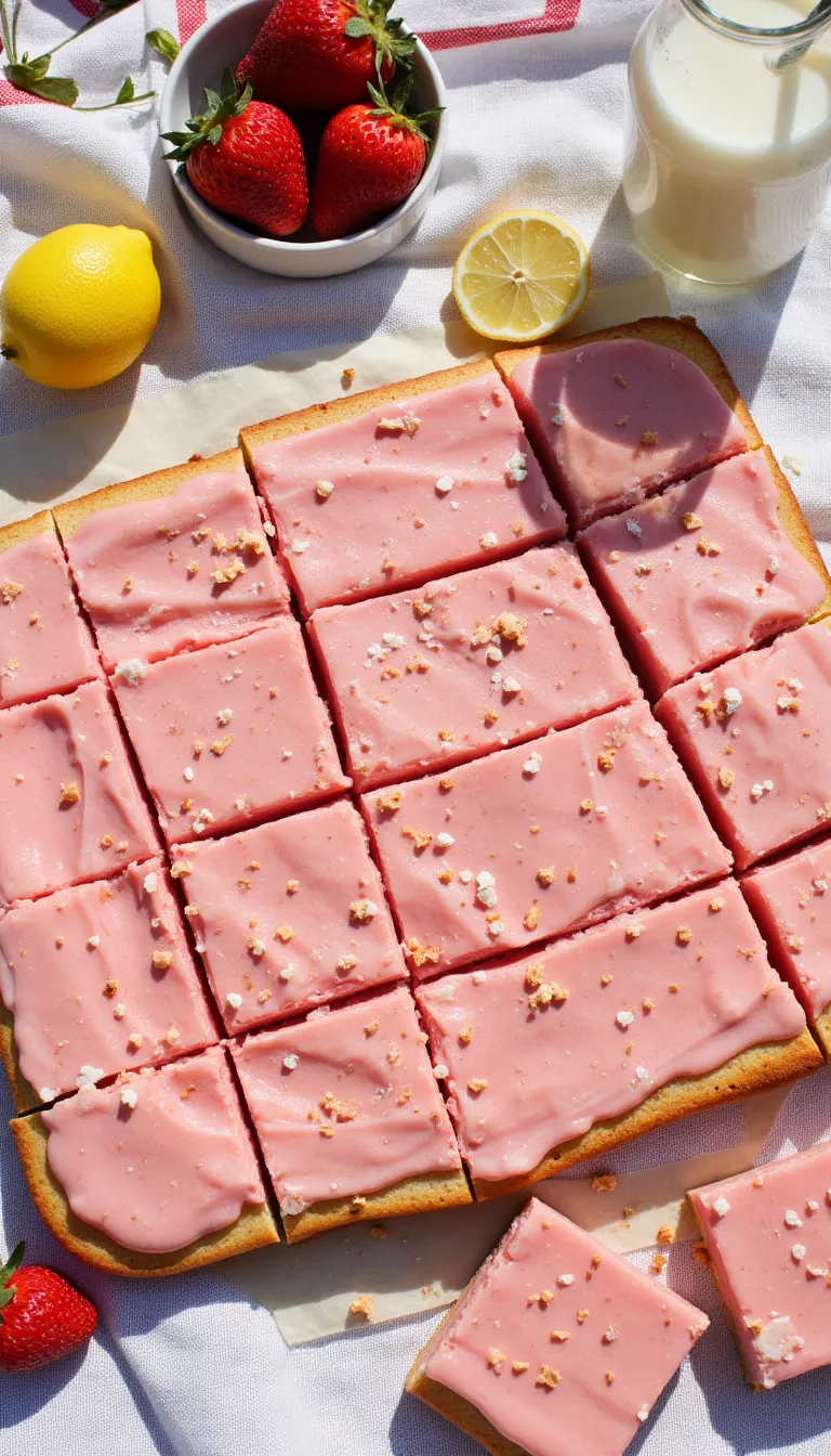 These soft cookie bars with a tangy cherry glaze are the sweet surprise your summer potluck needs. So easy, so good! #summerbakes #cherryglaze #watermelonflavor

