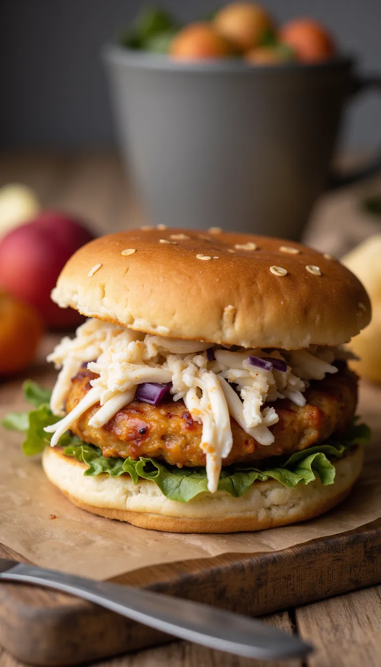 Sweet, crunchy, and tangy — these Sweet Chili Chicken Burgers are a quick and flavorful summer meal!
