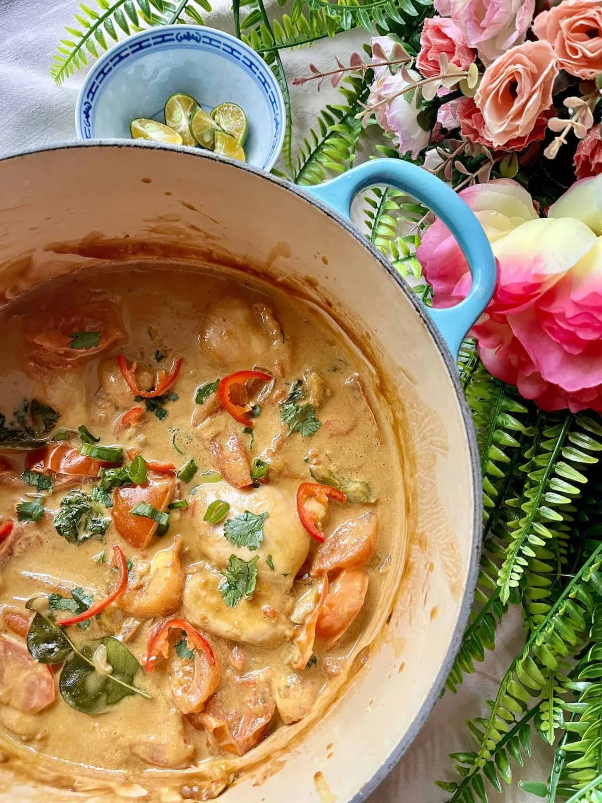 This quick and flavour-packed Chicken Sambal is such a great weeknight option. The chicken simmers gently in a creamy coconut base, and you can toss in loads of veggies — bell peppers, tomatoes, carrots, whatever you’ve got on hand. If you use boneless, skinless chicken, it’s ready in under 30 minutes, but you can use any cut you like (just adjust the cook time). One pot, big flavour, and dinner sorted.