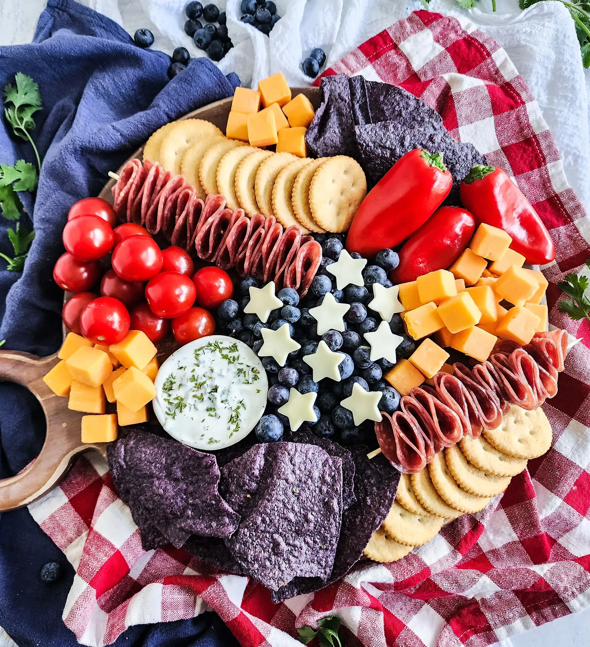 Patriotic-Themed Charcuterie Board - Beautiful Eats & Things