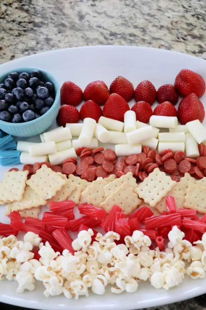 Flag Red White and Blue Kids Snack Board