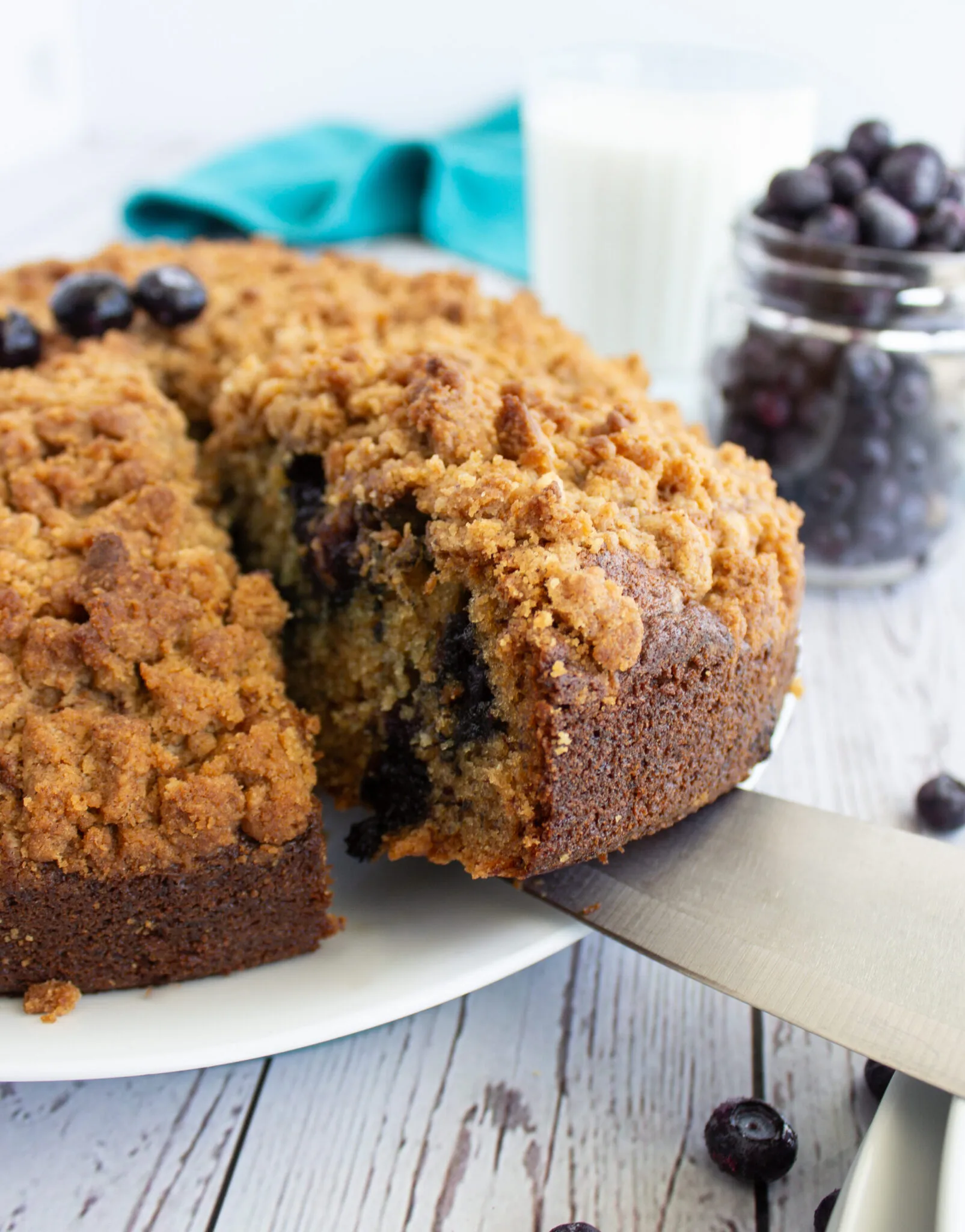 Blueberry Banana Crumb Cake