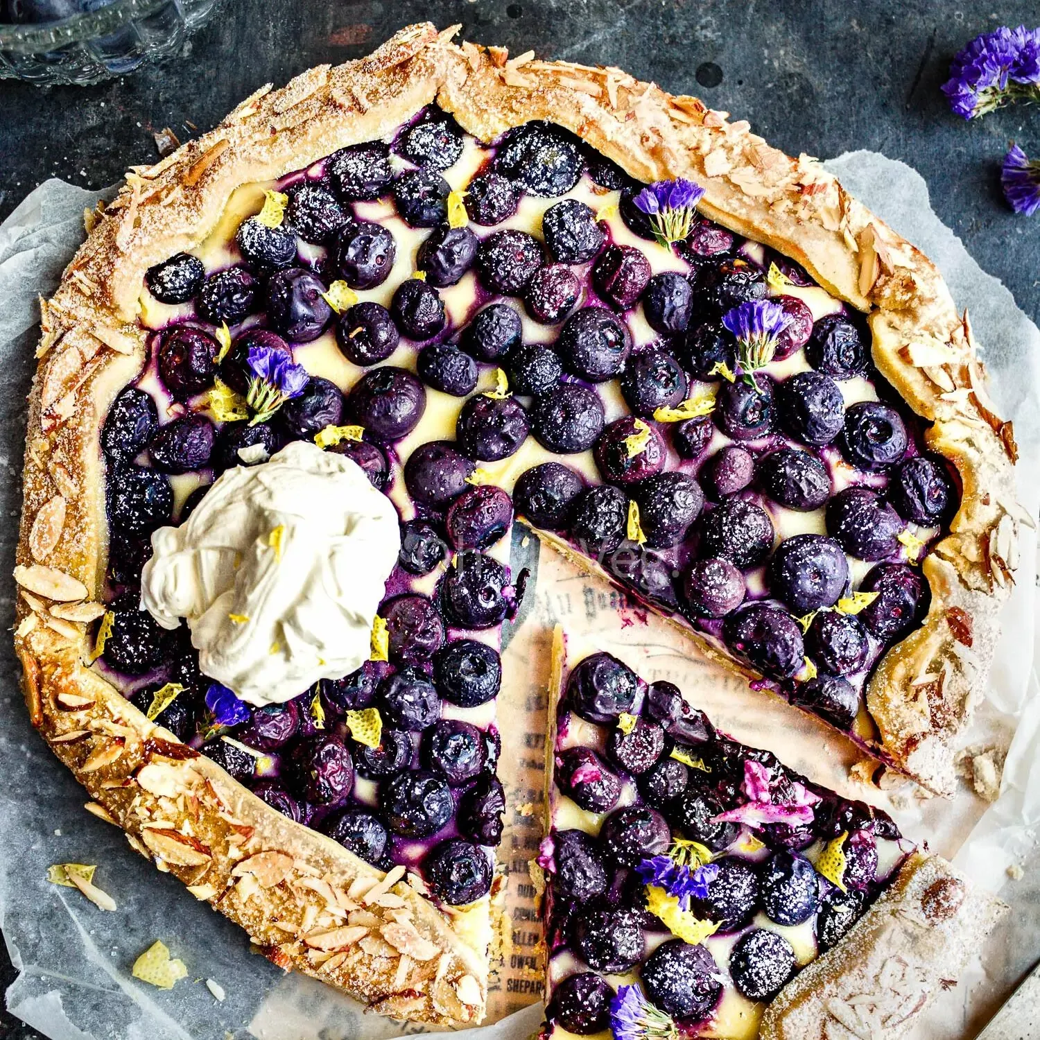 Blueberry Cheesecake Galette