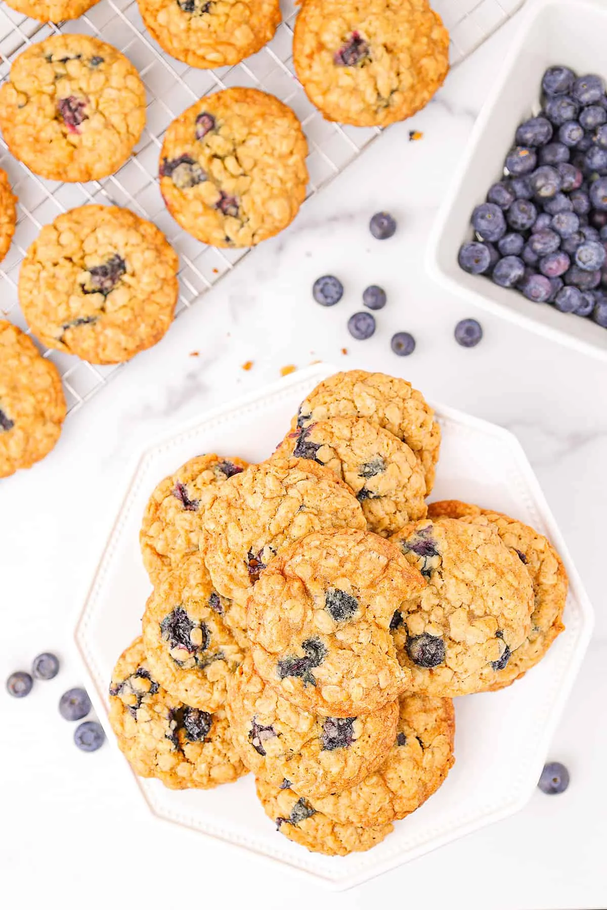 Blueberry Lemon Oatmeal Cookies