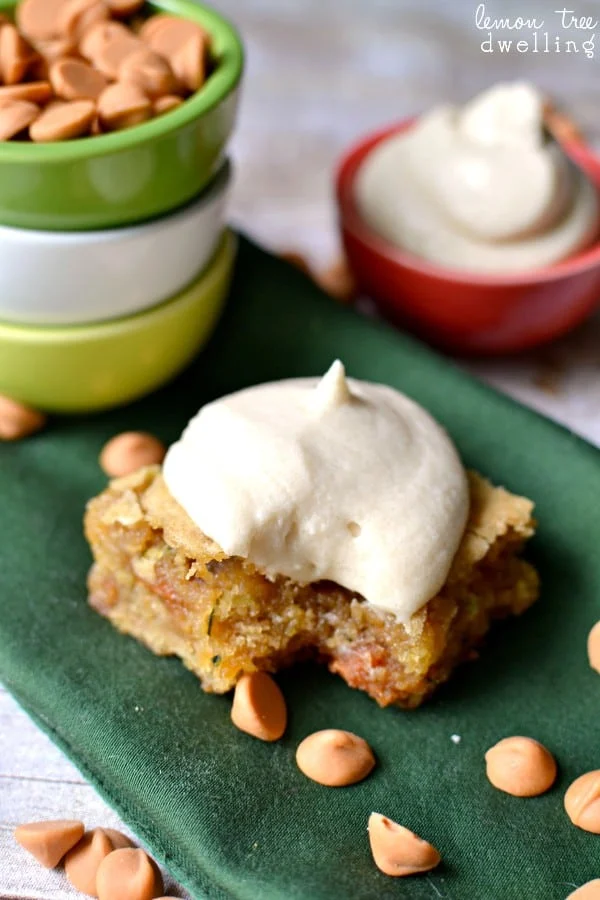 Butterscotch Zucchini Blondies