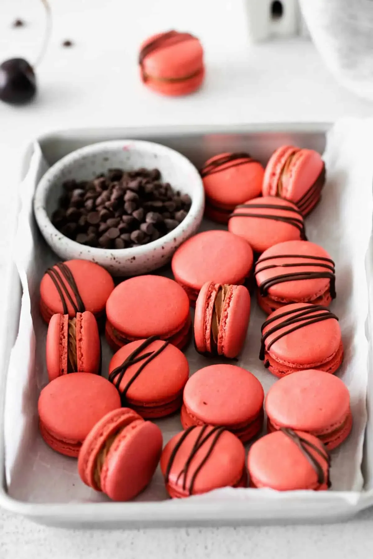 Cherry Macarons (Gluten-Free, Dairy-Free)