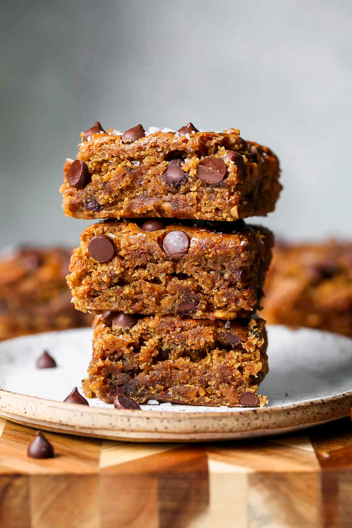 Chocolate Chip Zucchini Bars (Healthy + Gluten Free)