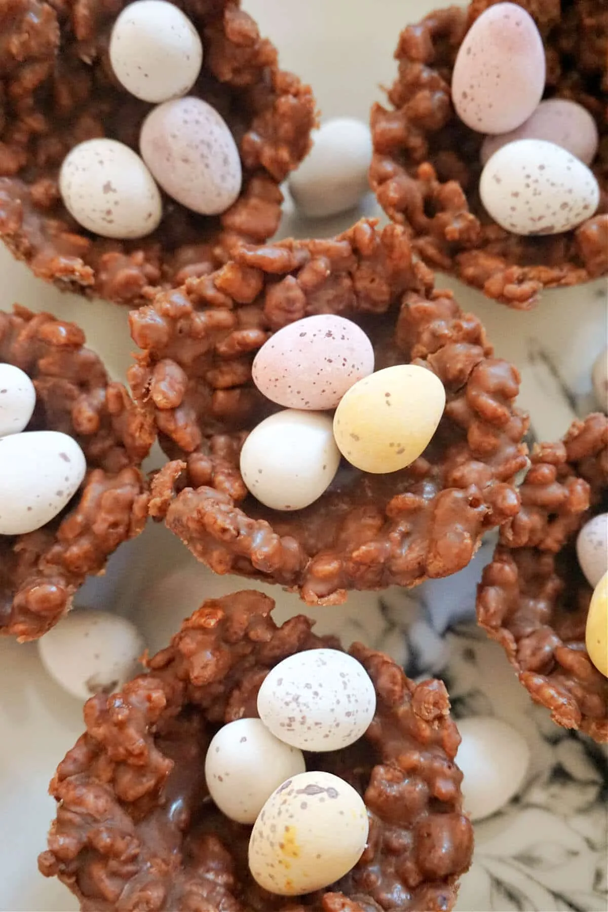 Chocolate Rice Krispie Easter Nests