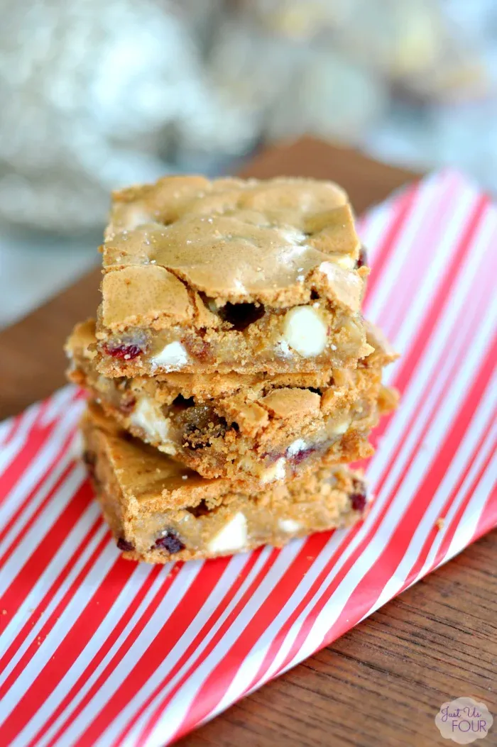 Cranberry White Chocolate Blondies