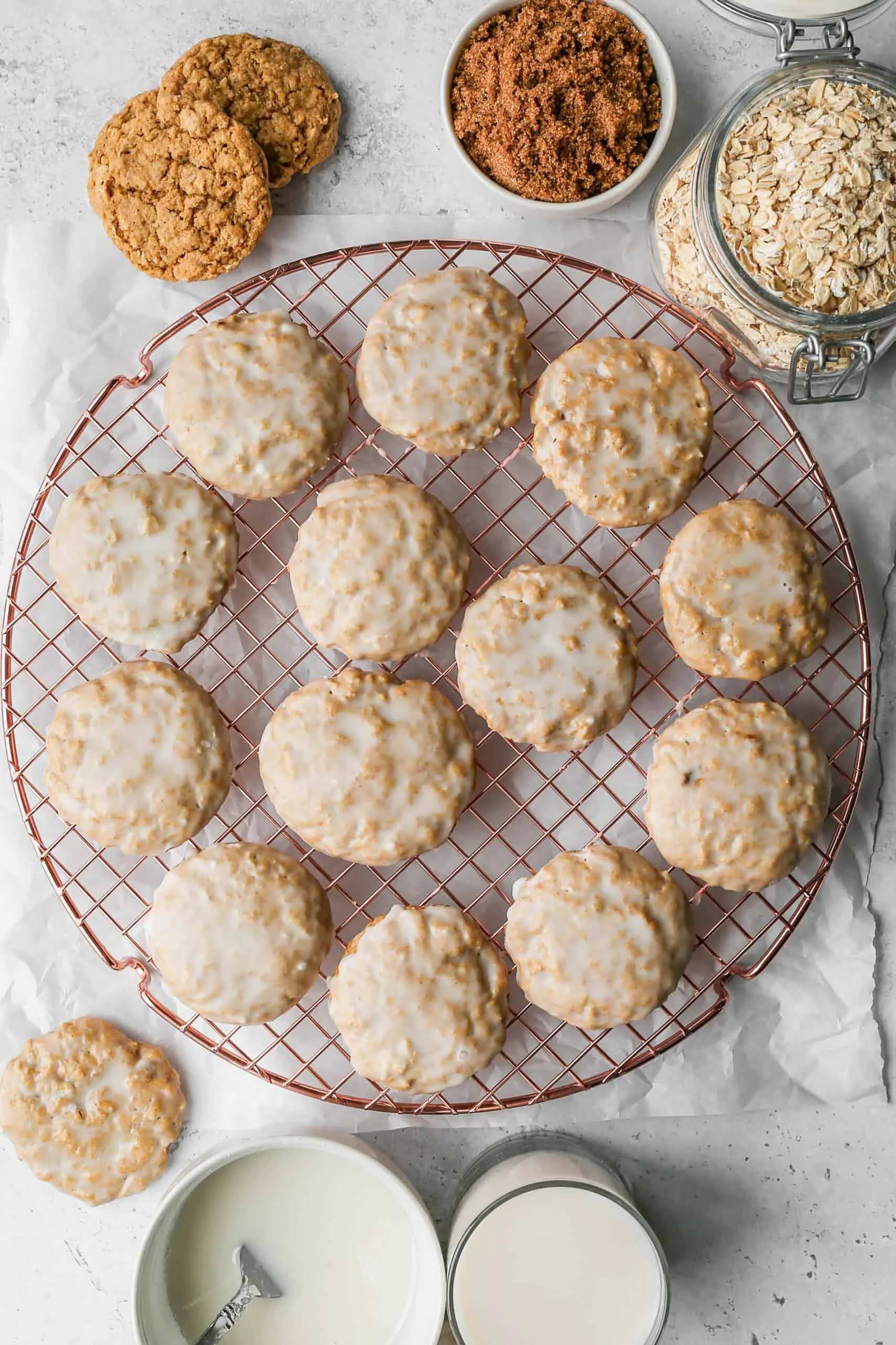 Gluten Free Old Fashioned Iced Oatmeal Cookies