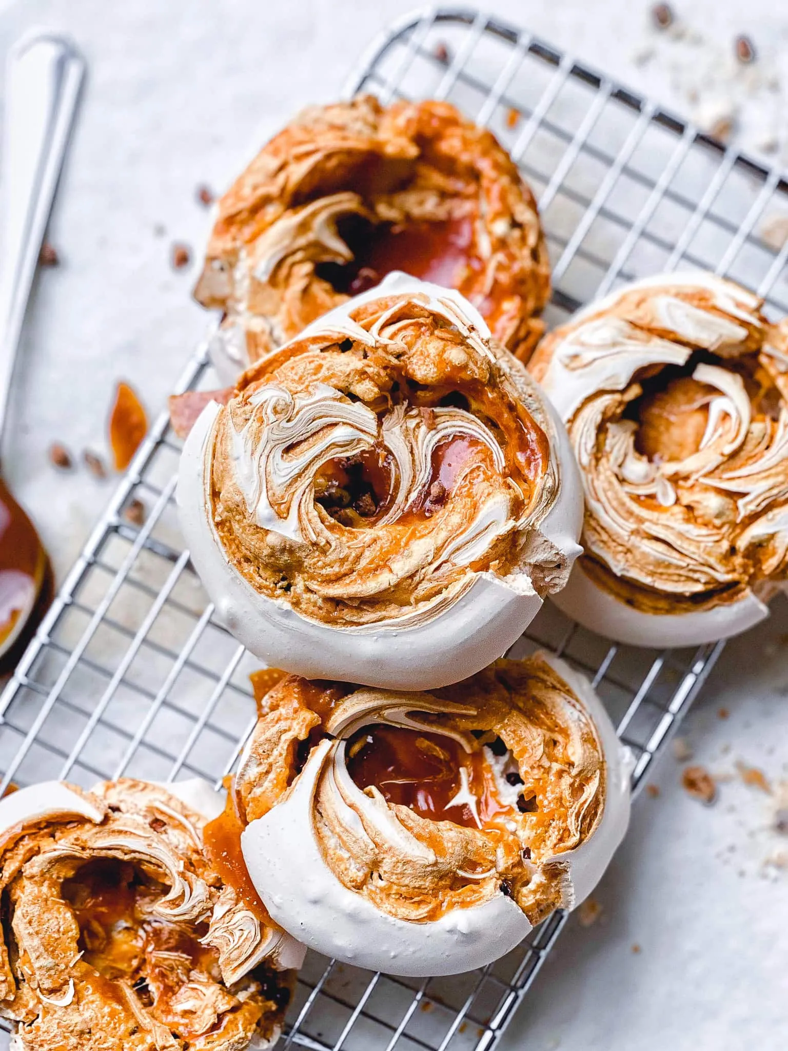 Gluten Free Salted Caramel Meringues