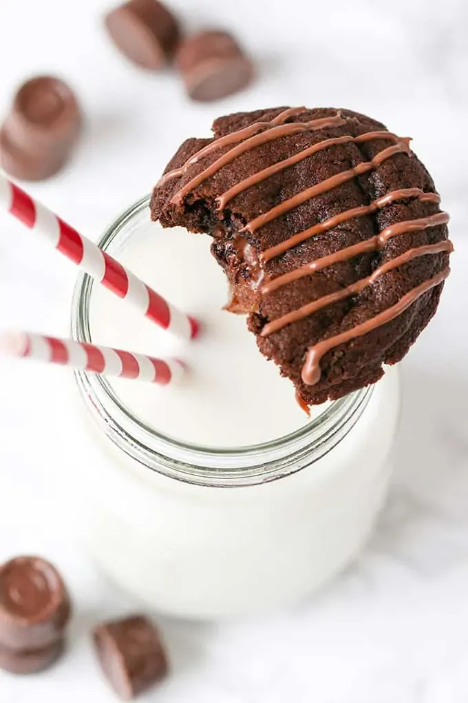 Gooey Rolo Stuffed Cookies