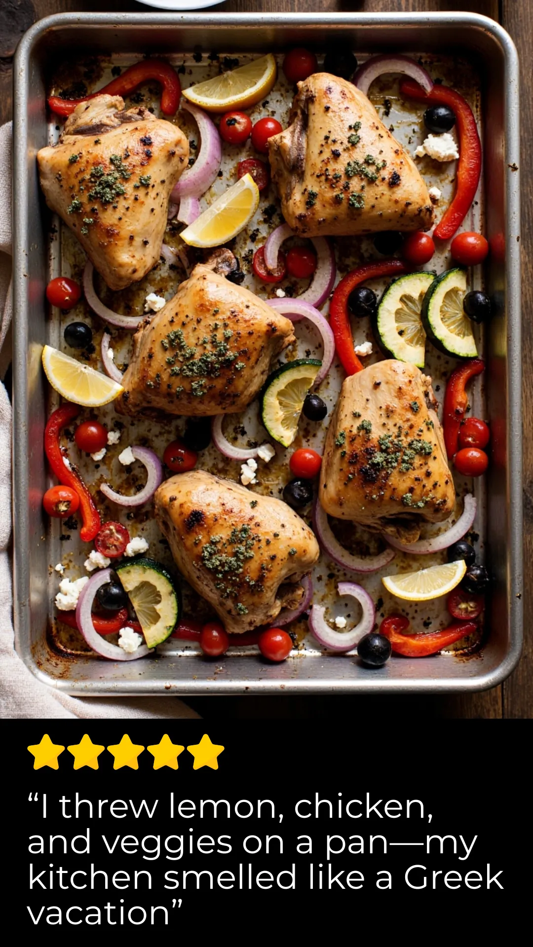 Bright, bold flavors on a budget! This easy Greek-inspired sheet pan dinner is one of my favorite frugal meals—packed with veggies, lemon, and herbs for under $2 a serving.