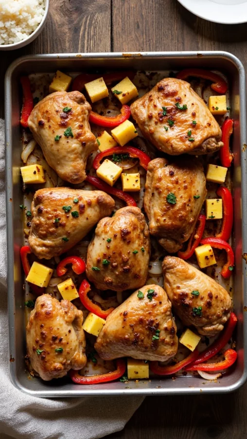 This budget friendly meal turns chicken and a can of pineapple into a crowd-pleasing dinner. Easy cleanup, bold flavors, and done in 30 minutes? Yes, please. Perfect for busy weeknights!