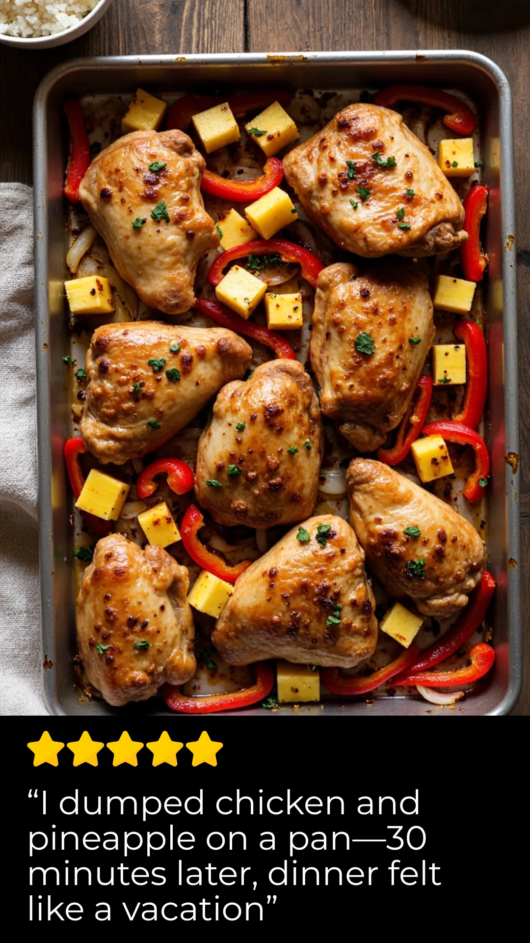 Sweet, tangy, and totally budget-friendly! This easy Hawaiian chicken sheet pan meal uses pantry staples like canned pineapple and soy sauce to deliver big flavor on a tight budget. A must-try for lovers of frugal meals.