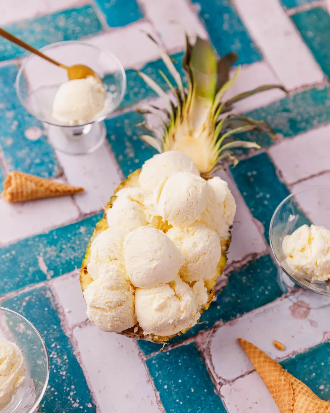 Homemade No-Churn Pineapple Ice Cream Recipe (4 ingredients)