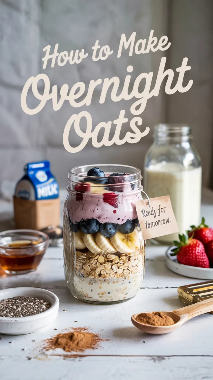 Say goodbye to breakfast stress! This ultimate guide to overnight oats has recipes, tips, and flavor ideas to keep your mornings delicious. #OvernightOats #BreakfastIdeas
