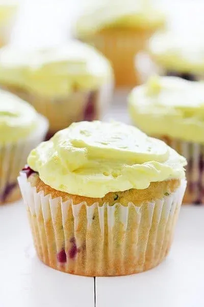 Lemon Blueberry Cupcakes with Zucchini