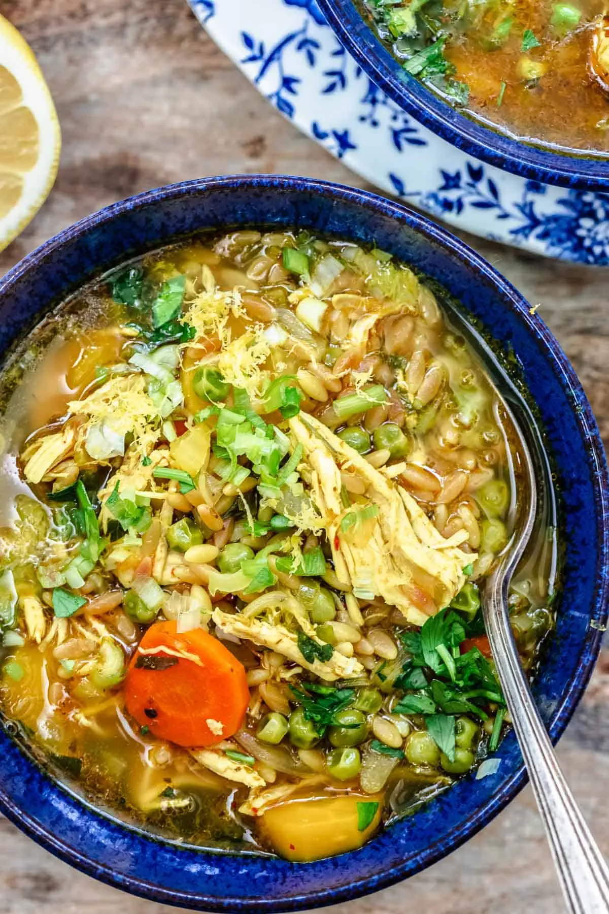 Lemon Chicken Orzo Soup