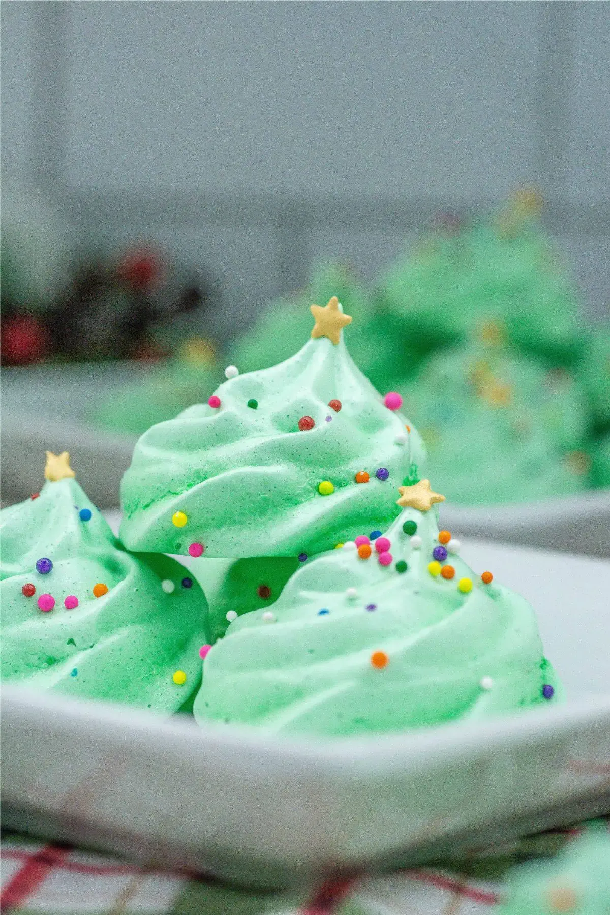 Meringue Christmas Tree Cookies