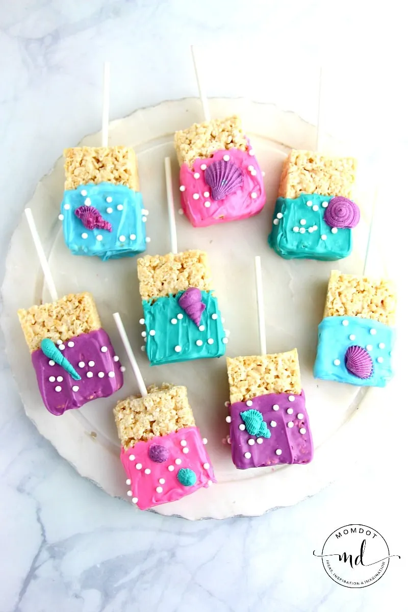 Mermaid Rice Krispie Treats Recipe - Momdot.com