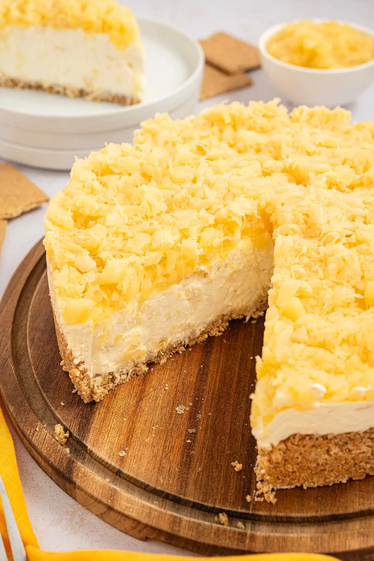 No Bake Pineapple Cheesecake