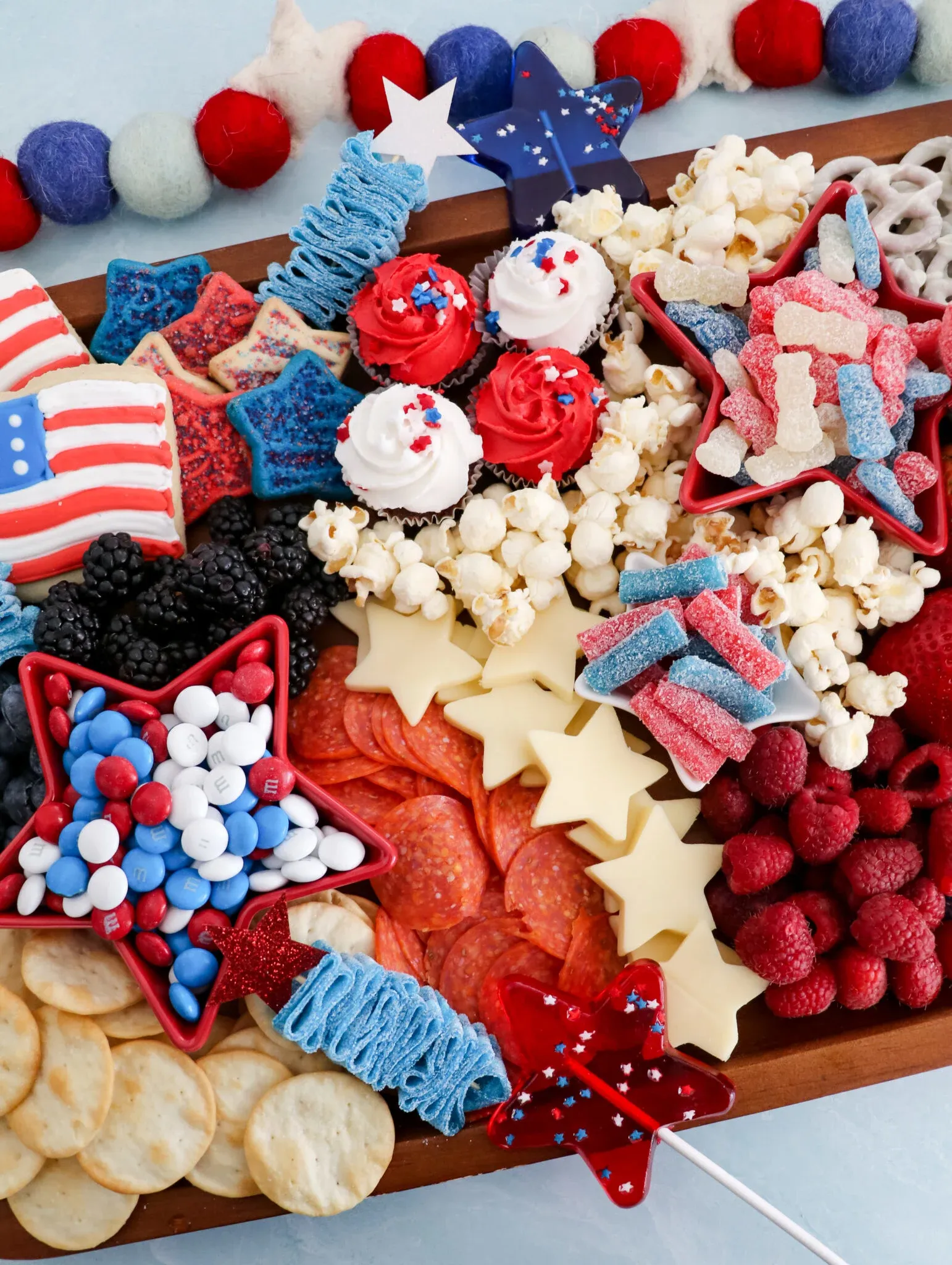 Easy Patriotic Charcuterie Board