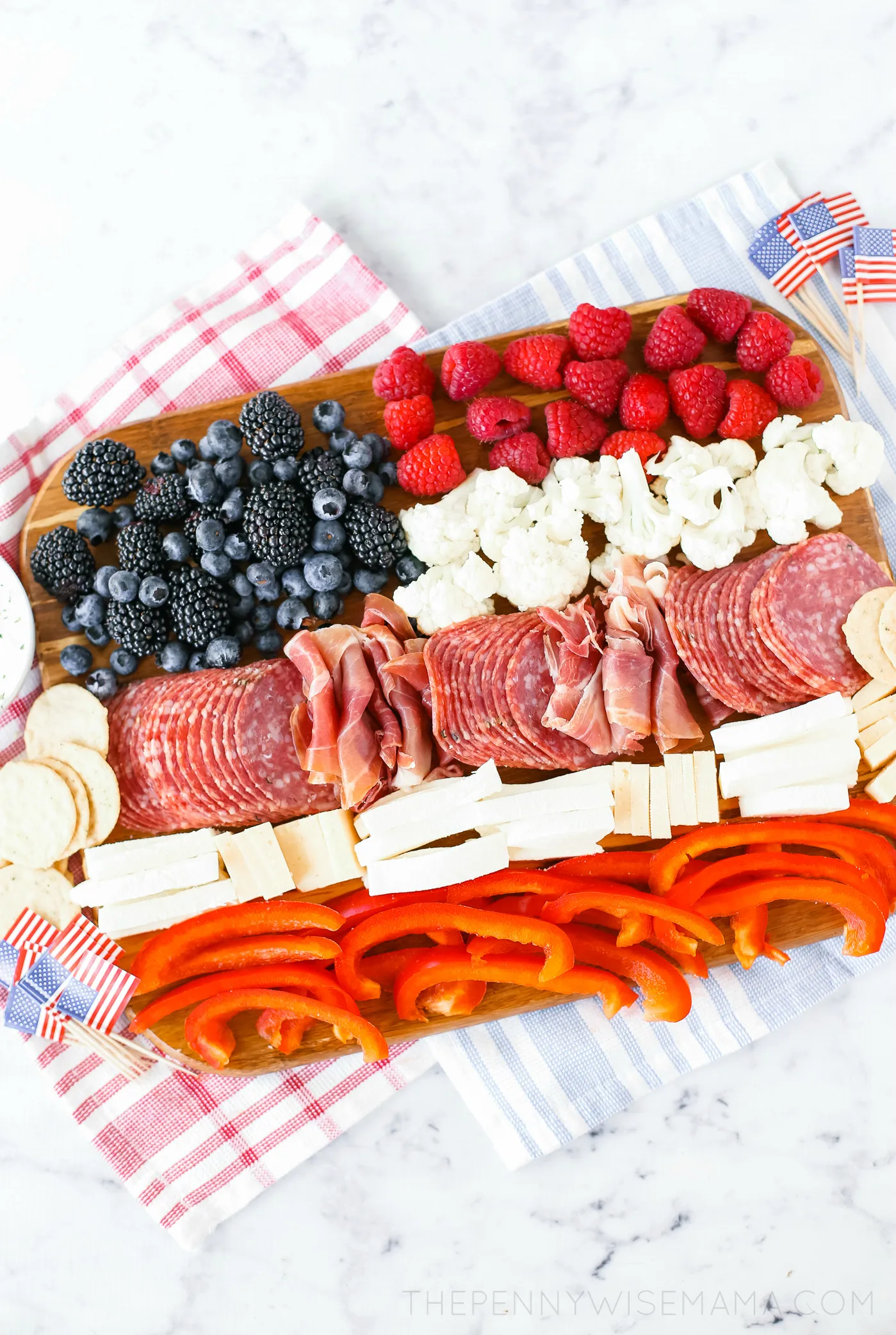 American Flag Charcuterie Board