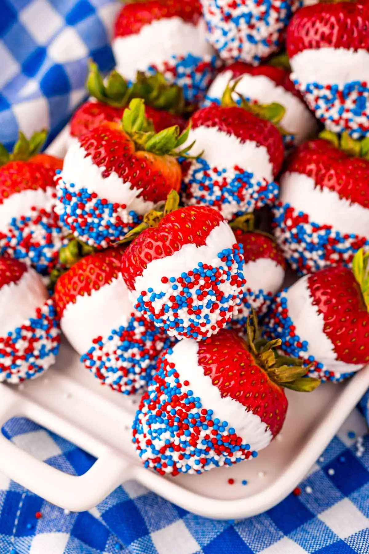 Patriotic Chocolate Covered Strawberries