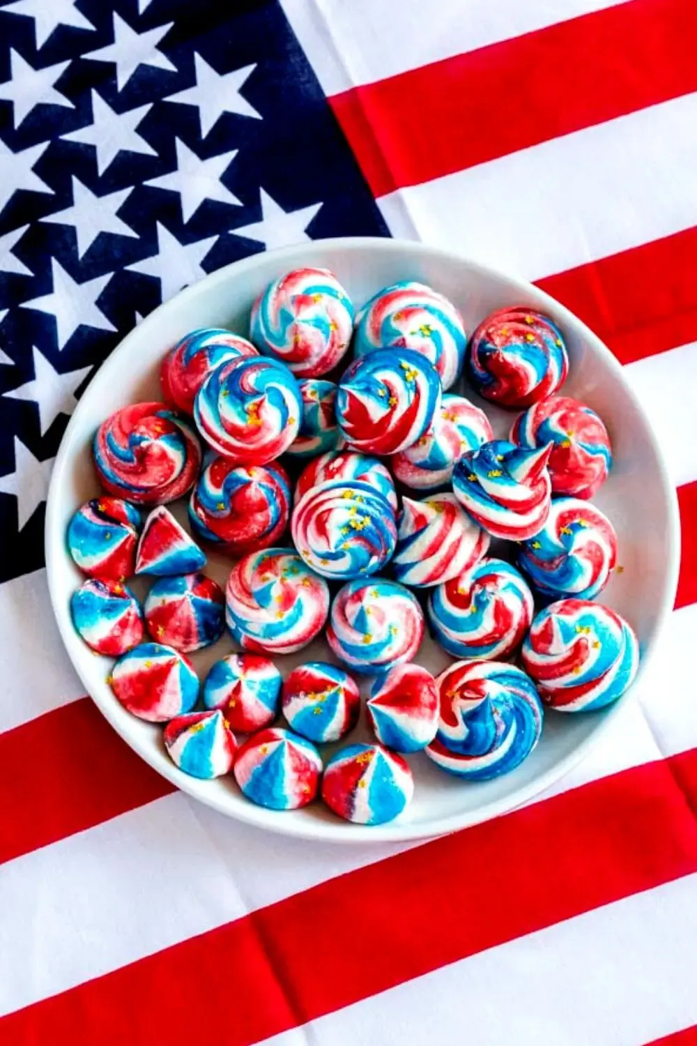 Patriotic Meringue Cookies