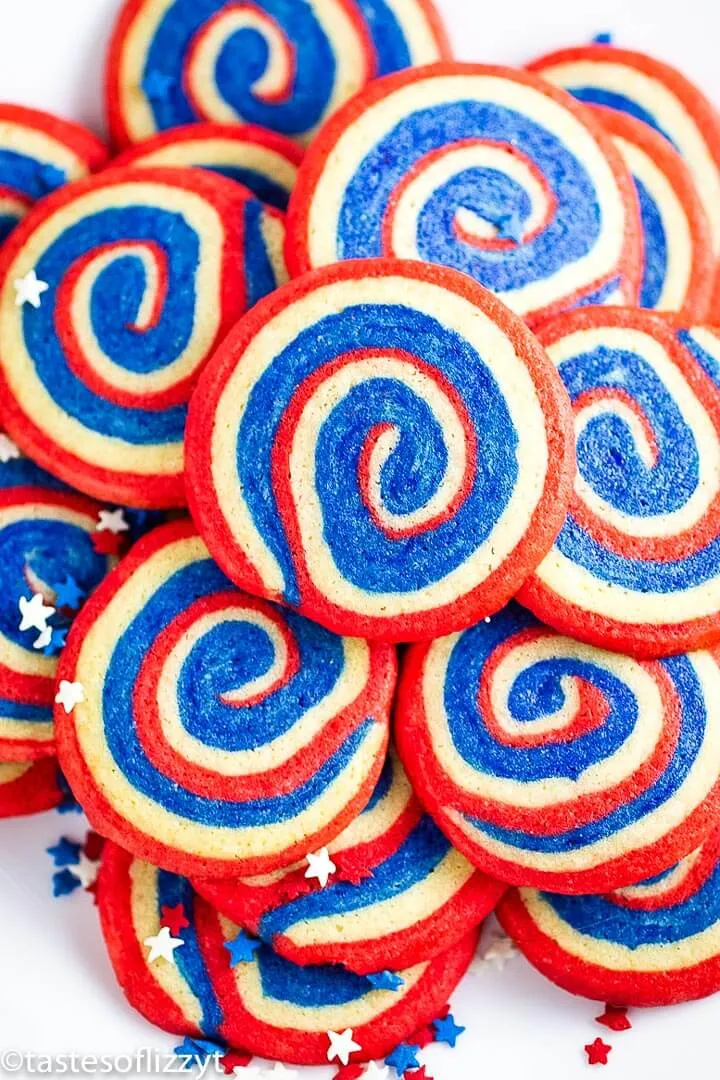 Patriotic Pinwheel Cookies