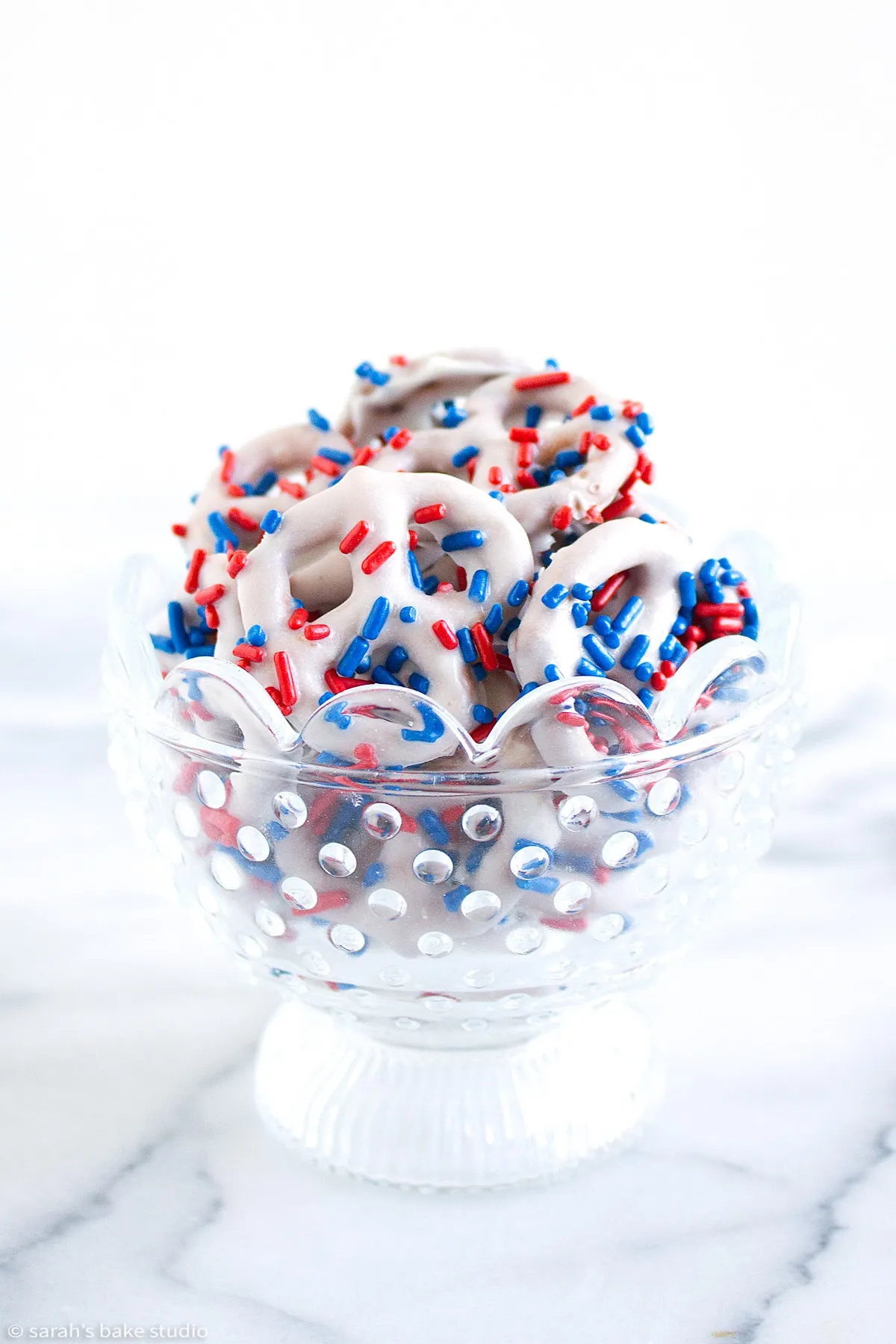 Patriotic White Chocolate Pretzels