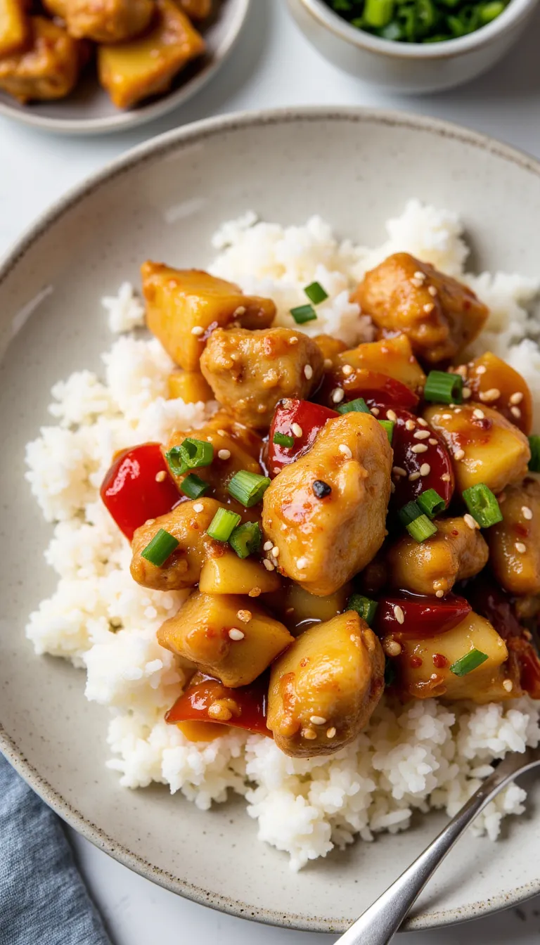 Dinner just got a tropical twist! This Pineapple Chicken is juicy, vibrant, and full of flavor. Ready in under 30 minutes! #dinnerideas #familymeals #homemade